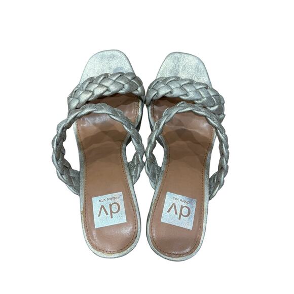 Dolce Vita Peggy Heels Braided Straps Platform Sandals Gold 8 - Picture 4 of 7